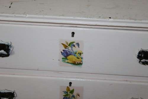 Awesome antique four-drawer chest of drawers with period handles - perfect project - RS17Sale