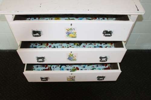 Awesome antique four-drawer chest of drawers with period handles - perfect project - RS17Sale