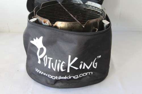 A very useful and portable "Potjie King" outdoor cooking device in its original bag