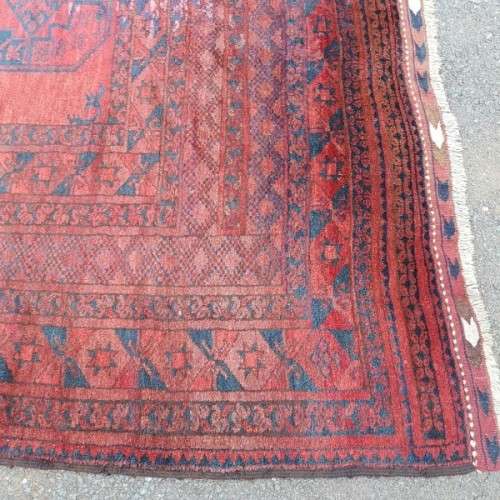 Superb HUGE antique Persian "Afghan" carpet (4.8m x 3.5m) with traditional Bokhara pattern & colours