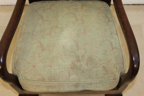 An amazing vintage solid Imbuia "Wicker Back" ball & claw occasional chair