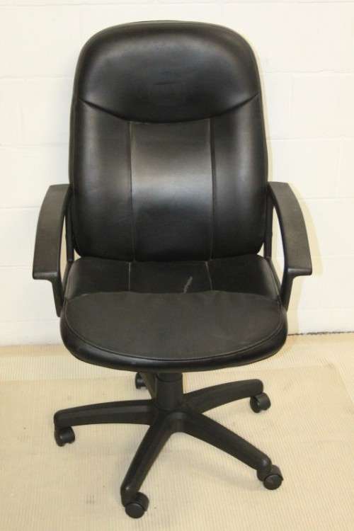 A comfortable faux-leather swivel office/ desk chair - would be ideal for home study