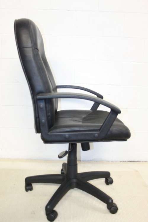A comfortable faux-leather swivel office/ desk chair - would be ideal for home study