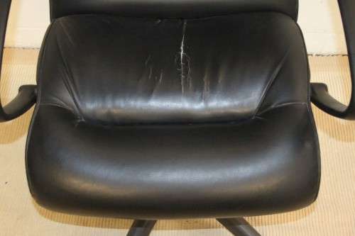 Well made faux-leather swivel hi-back office/ desk chair - ideal for a home office/ study - RS17Sale