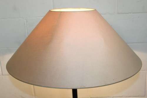 A truly stunning vintage copper floor lamp with a large shade in beautiful condition