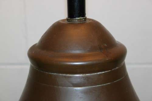 A truly stunning vintage copper floor lamp with a large shade in beautiful condition