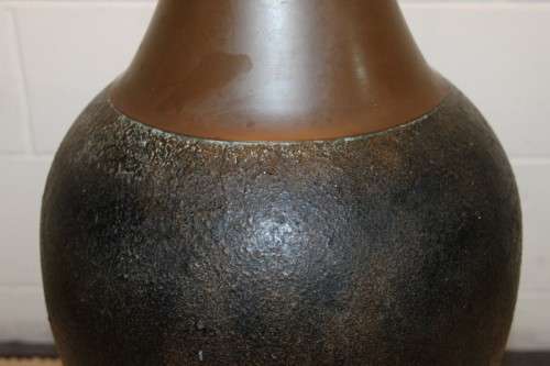 A truly stunning vintage copper floor lamp with a large shade in beautiful condition
