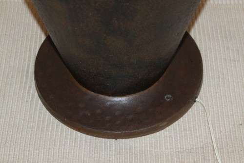 A truly stunning vintage copper floor lamp with a large shade in beautiful condition