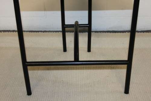 An awesome and sturdy black "Innovation" occasional chair with vinyl seat in great condition