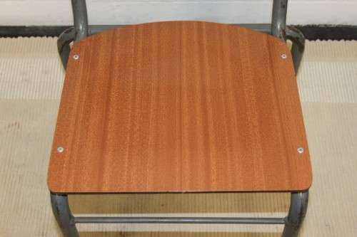 An awesome set of five retro metal and wood chairs - perfect to paint & decorate to suit your decor