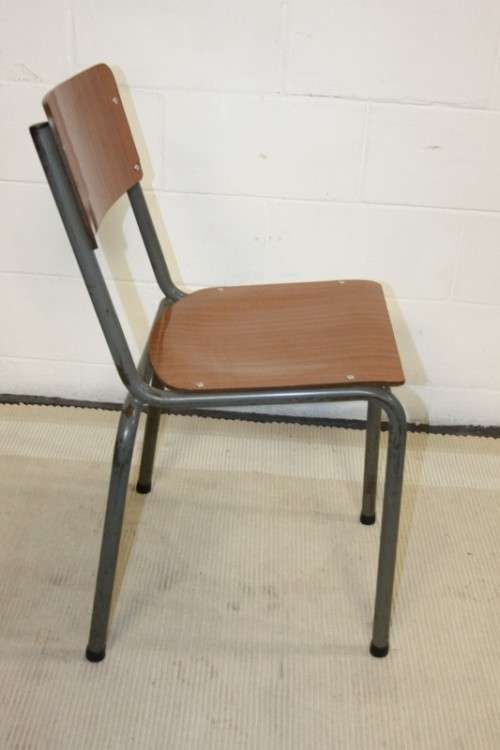 An awesome set of five retro metal and wood chairs - perfect to paint & decorate to suit your decor