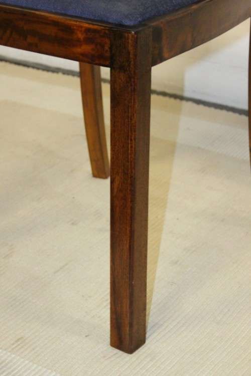 A very well made solid teak occasional chair with a upholstered seat in stunning condition