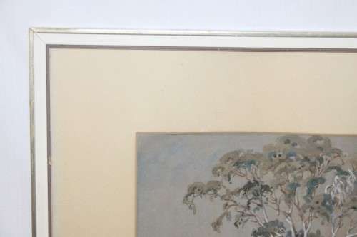 A superb original framed Erich Mayer (1876 to 1960) landscape watercolour painting titled "Bosveld"
