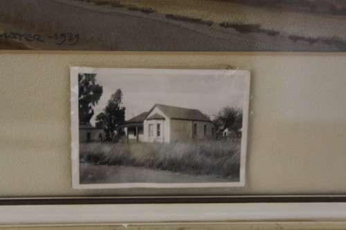 A beautiful original framed Erich Mayer (1876 to 1960) landscape watercolour painting titled "Huise"