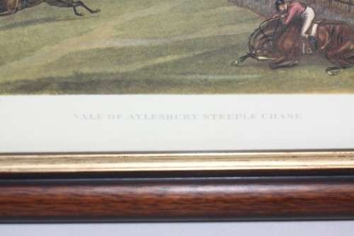 Two wonderful framed "British Hunting Scene" etching prints in excellent condition