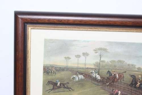 Two wonderful framed "British Hunting Scene" etching prints in excellent condition