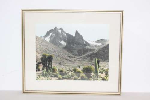 Fantastic framed colour photograph of Mt Kenya by Arthur H. Firmin who summited Batian Peak RS17Sale