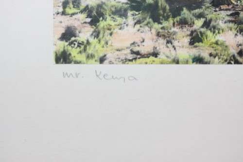 Fantastic framed colour photograph of Mt Kenya by Arthur H. Firmin who summited Batian Peak RS17Sale