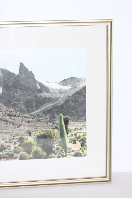 Fantastic framed colour photograph of Mt Kenya by Arthur H. Firmin who summited Batian Peak RS17Sale