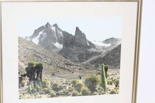 Fantastic framed colour photograph of Mt Kenya by Arthur H. Firmin who summited Batian Peak RS17Sale