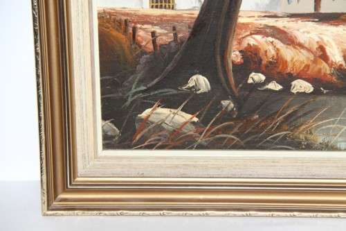 An exquisitely painted large original framed oil on board "Cape" landscape painting by "JP Wise"