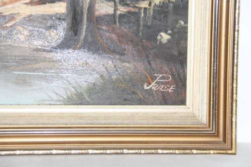 An exquisitely painted large original framed oil on board "Cape" landscape painting by "JP Wise"