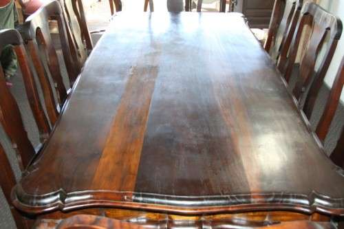 A spectacular solid stinkwood 8-seater dining suite with a separate table extension server - WOW!!!