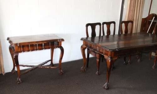 A spectacular solid stinkwood 8-seater dining suite with a separate table extension server - WOW!!!