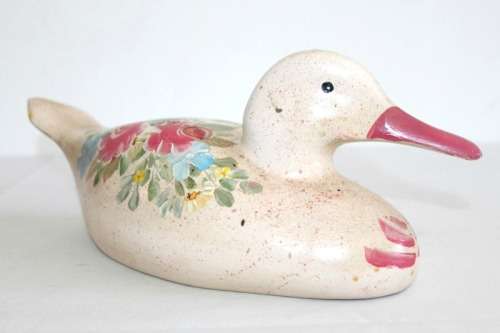 Three great ceramic/ pottery ornamental ducks including a Terracotta duck RS17Sale