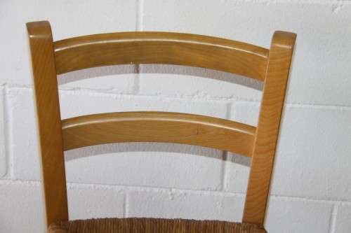 An awesome tall yellow wood bentwood back bar/ cafe chair with and wicker seat in great condition