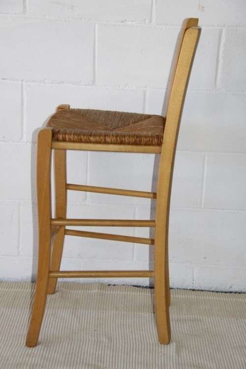 An awesome tall yellow wood bentwood back bar/ cafe chair with and wicker seat in great condition