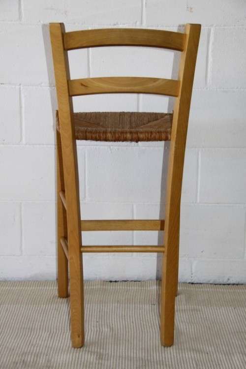 An awesome tall yellow wood bentwood back bar/ cafe chair with and wicker seat in great condition