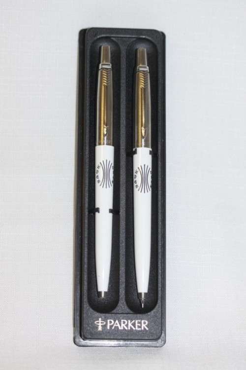 A superb and extremely rare vintage "SABC/ SAUK" (1976 to 1996) boxed Parker pen and pencil set
