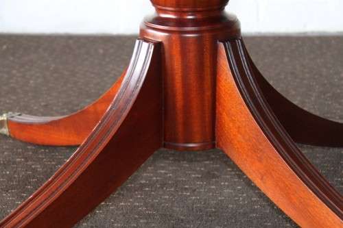 A magnificent round Kingwood inlay/ finished dining table with solid brass lion feet caps - STUNNING
