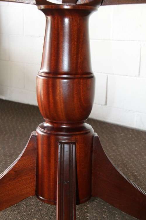 A magnificent round Kingwood inlay/ finished dining table with solid brass lion feet caps - STUNNING