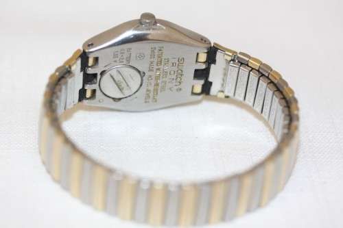 A beautiful Swiss made two-tone (Silver & gold) Swatch "Irony" ladies watch in working condition