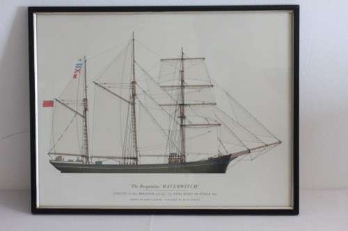 Stunning "The Barquentine Waterwitch" framed print in awesome condition - RS17Sale