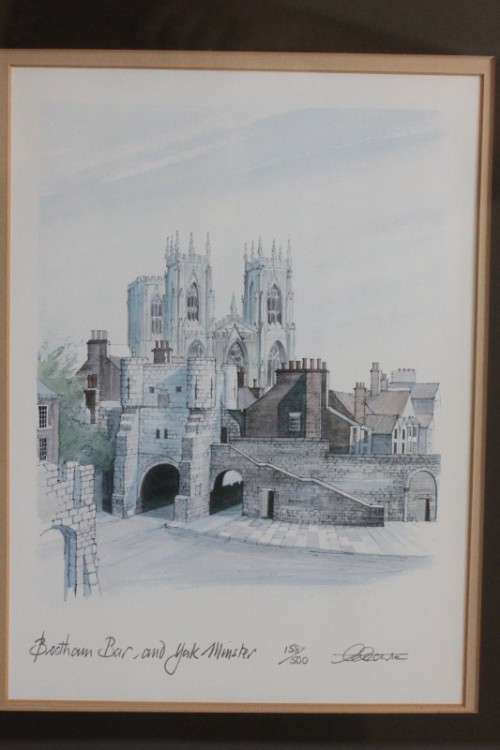 Stunning limited edition "Bootham Bar and York Minster" framed print in awesome condition - RS17Sale