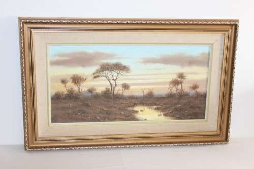 Spectacular framed and signed original Dirk Venter landscape oil on board painting - RS17Sale