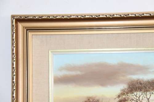 Spectacular framed and signed original Dirk Venter landscape oil on board painting - RS17Sale