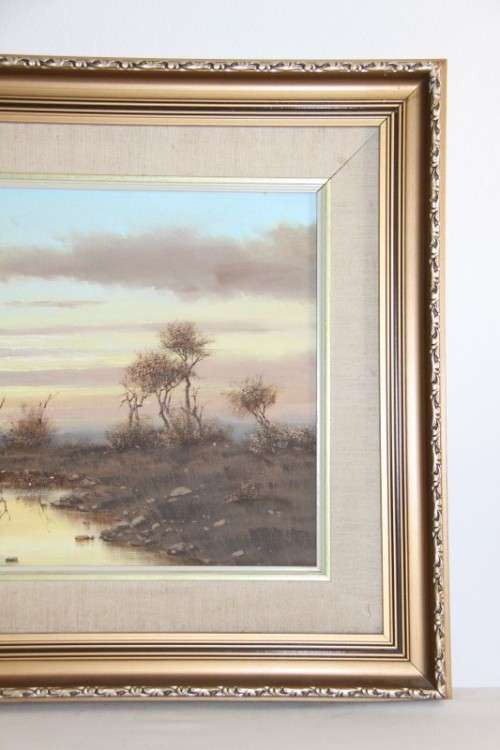 Spectacular framed and signed original Dirk Venter landscape oil on board painting - RS17Sale