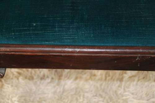 Magnificent antique ball & claw carved dining chair upholstered in a stunning teal fabric - RS17Sale