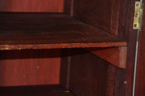 A stunning Teak cabinet with two drawers & two cupboards w/ large shelves - lovely in a home/ office