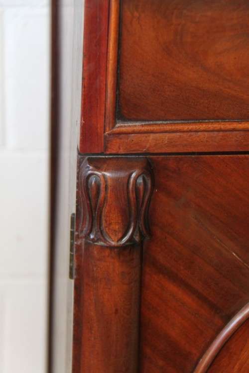 A stunning Teak cabinet with two drawers & two cupboards w/ large shelves - lovely in a home/ office