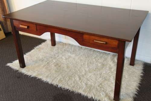 An amazing solid teak large desk with two drawers in great condition, perfect for home study/ office