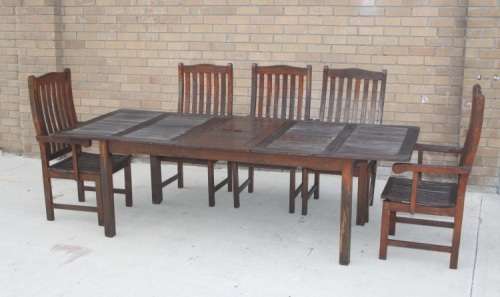 An awesome Garden Pro solid wooden 8-seater garden/ patio set including 8x armchairs & extend table