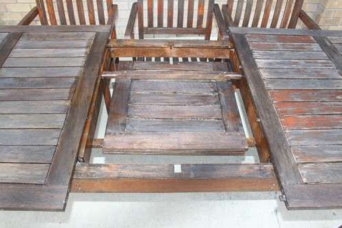 An awesome Garden Pro solid wooden 8-seater garden/ patio set including 8x armchairs & extend table