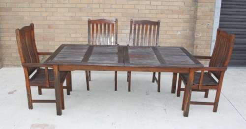 An awesome Garden Pro solid wooden 8-seater garden/ patio set including 8x armchairs & extend table