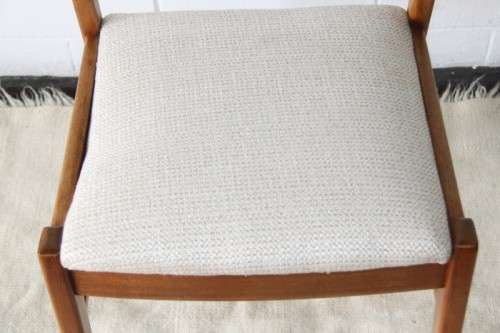 Two awesome "ladder back" dining chairs w upholstered seats, perfect for extra seating - price/chair