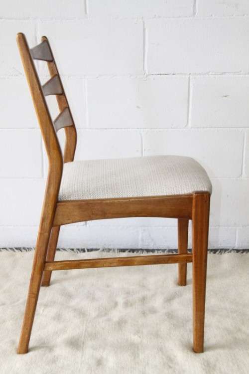 Two awesome "ladder back" dining chairs w upholstered seats, perfect for extra seating - price/chair